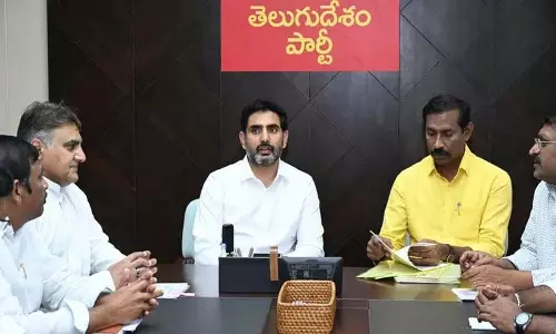 TDP के लंबित पद जल्द भरे जाएंगे: नारा लोकेश TDP के लंबित पद जल्द भरे जाएंगे: नारा लोकेश
