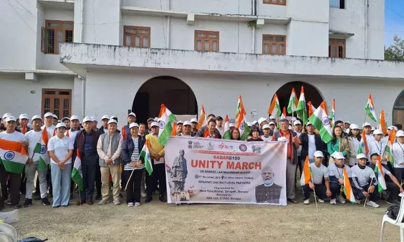 Manipur में नागा और कुकी समुदायों ने सरदार पटेल की याद में एकता मार्च निकाला