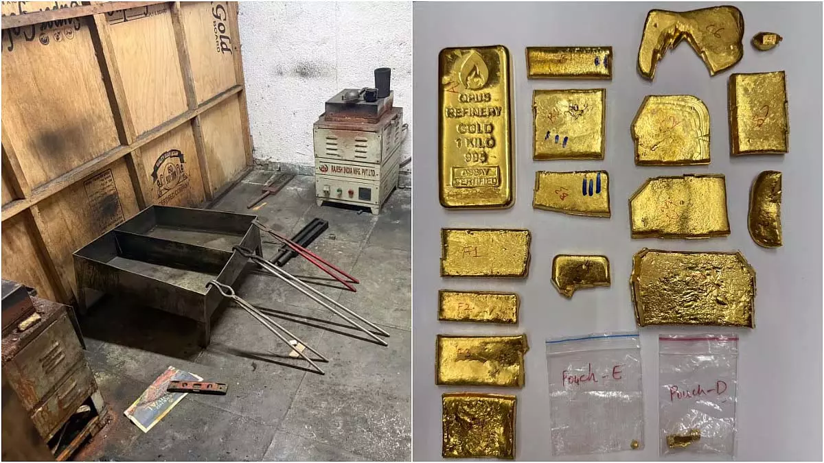 Mumbai : डीआरआई ने 15 करोड़ के सोने की तस्करी और गलाने वाले रैकेट का भंडाफोड़ किया Mumbai : डीआरआई ने 15 करोड़ के सोने की तस्करी और गलाने वाले रैकेट का भंडाफोड़ किया