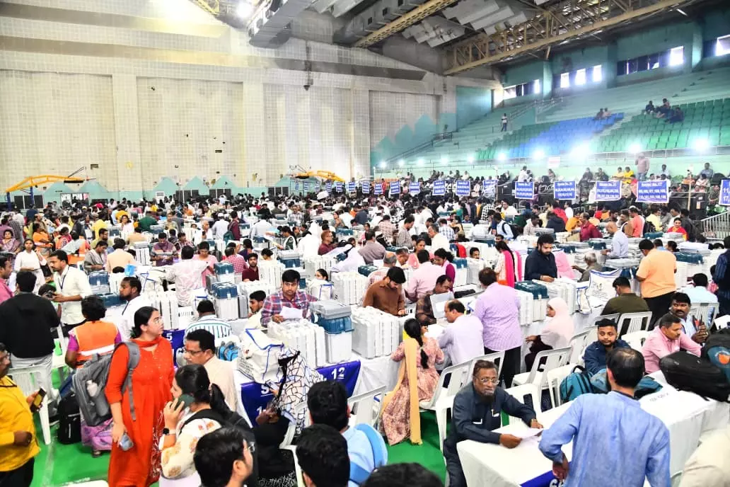 Telangana: जुबली हिल्स उपचुनाव की मतगणना के लिए पूरी तैयारी Telangana: जुबली हिल्स उपचुनाव की मतगणना के लिए पूरी तैयारी