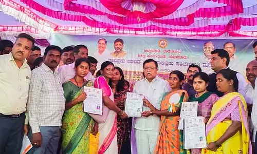 सरकारी ज़मीन पर लेआउट गरीबों के लिए आवास; MLA K.N. Rajanna सरकारी ज़मीन पर लेआउट गरीबों के लिए आवास; MLA K.N. Rajanna
