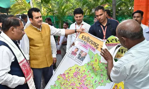 पेंटर शिवकुमार निराला ने CM विष्णुदेव साय को भेंट किया विशिष्ट राजनीतिक मानचित्र