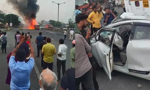 Navle bridge पर भीषण हादसा; कई गाड़ियों में लगी आग..! बचाव कार्य जारी