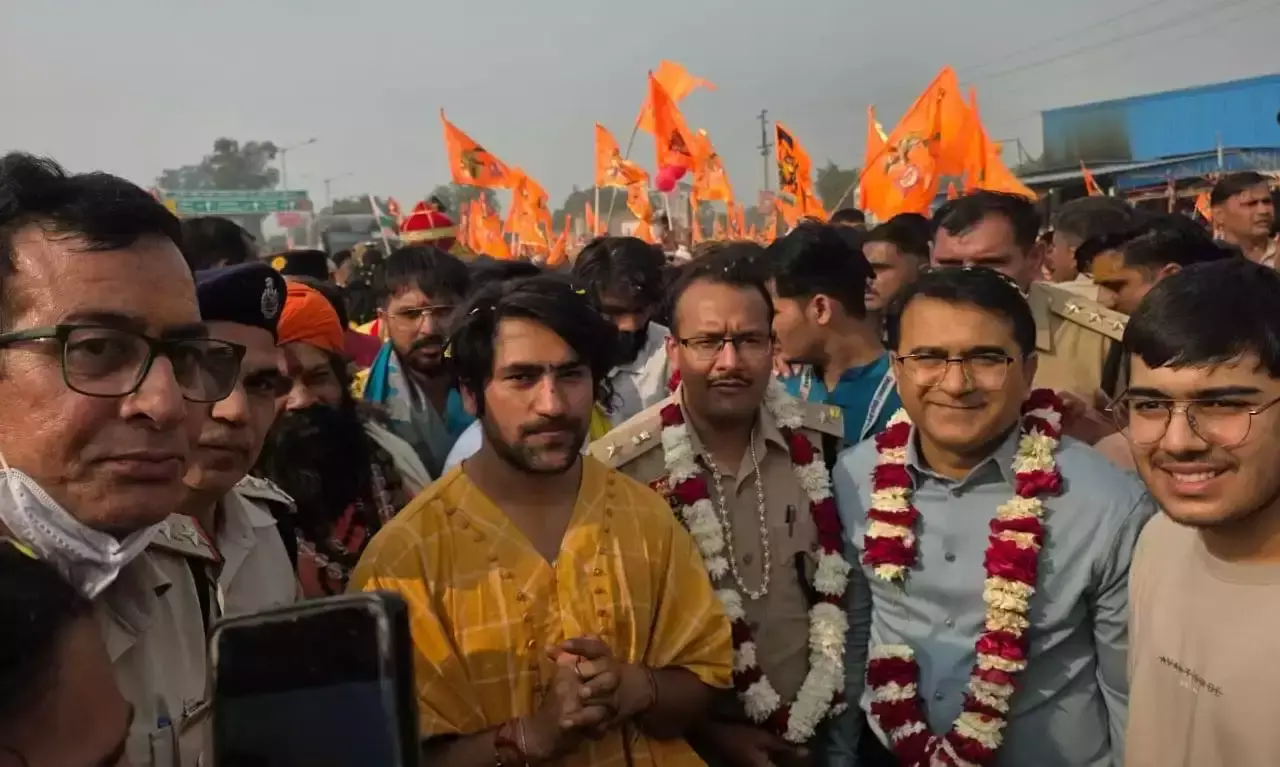 Palwal: सनातन एकता पदयात्रा का होडल से प्रस्थान, मथुरा की ओर