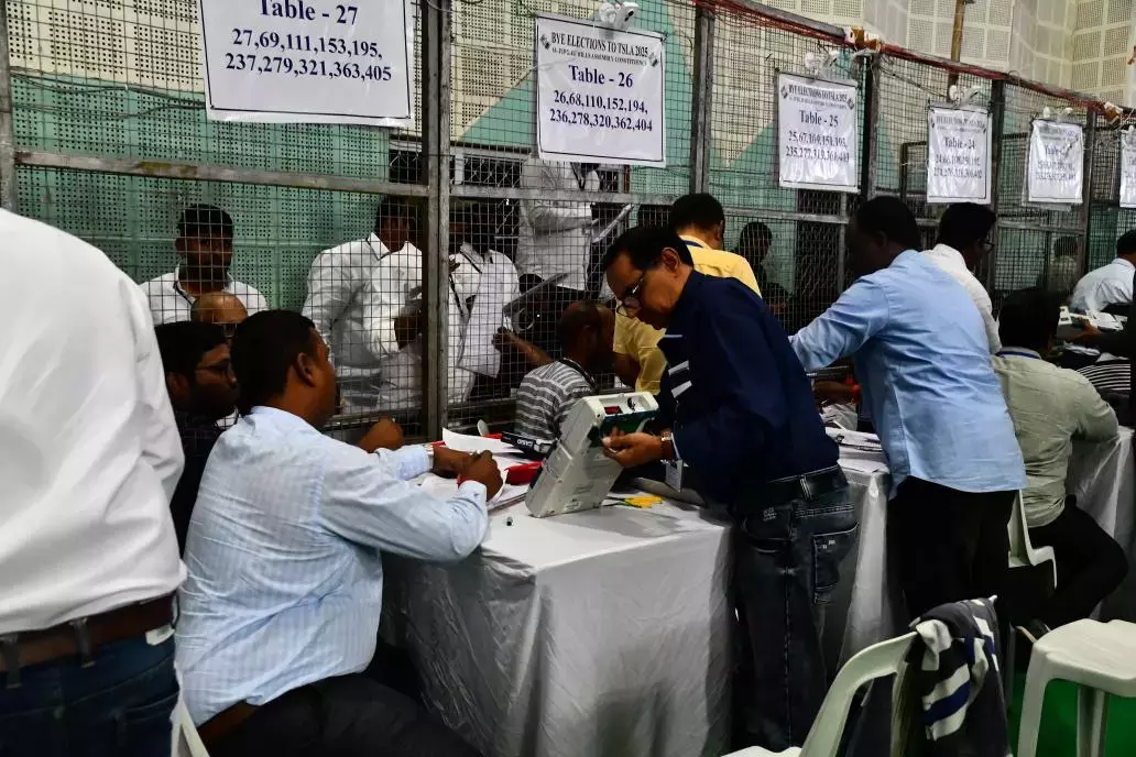 Hyderabad पुलिस ने जुबली हिल्स उपचुनाव की मतगणना से पहले सुरक्षा कड़ी कर दी है