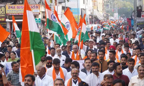 MP बृजमोहन अग्रवाल ने रायपुर में सरदार @ 150 यूनिटी मार्च पदयात्रा किया