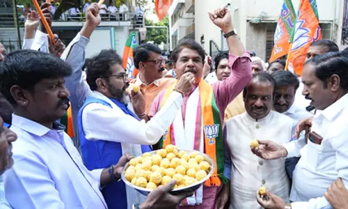 Karnataka भाजपा ने बिहार में एनडीए की जीत का जश्न मनाया