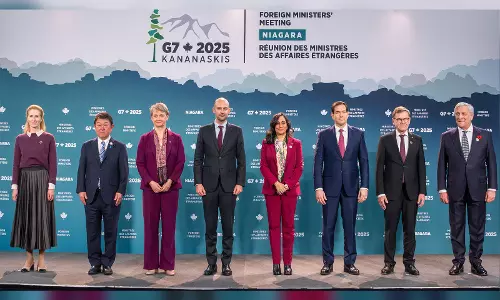 G-7 के विदेश मंत्रियों ने चीन पर चिंता जताई, यूक्रेन को समर्थन का वादा किया