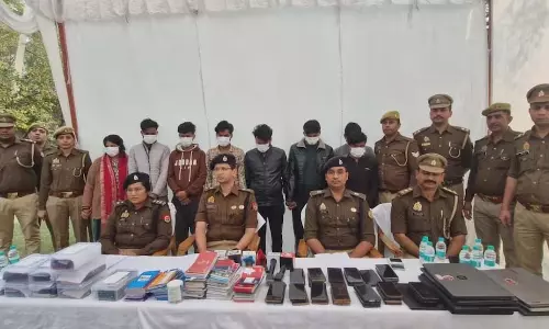 फ्लैट किराए में लेकर ठगी करने बनाए थे सेटअप, गैंग के 8 सदस्य गिरफ्तार