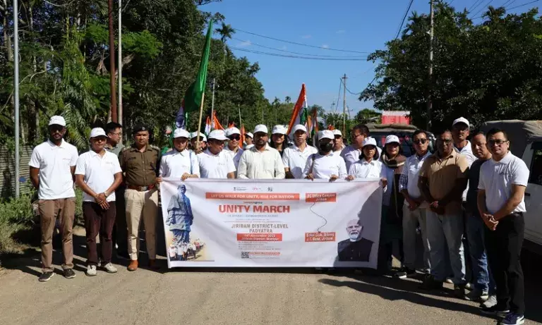 Manipur: जिरीबाम में 8 किलोमीटर एकता मार्च के साथ सरदार@150 का जश्न मनाया गया
