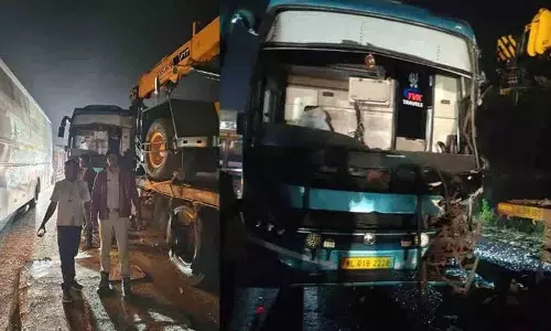 AP में एक और निजी बस दुर्घटना..यात्रियों की सांसें थम गईं