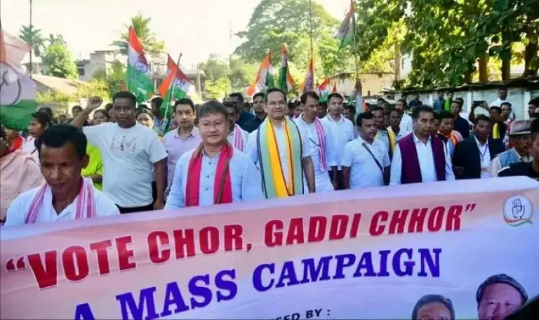Gaurav ने माईबोंग, दिमा हसाओ में वोट चोर गद्दी छोड़ अभियान का नेतृत्व किया
