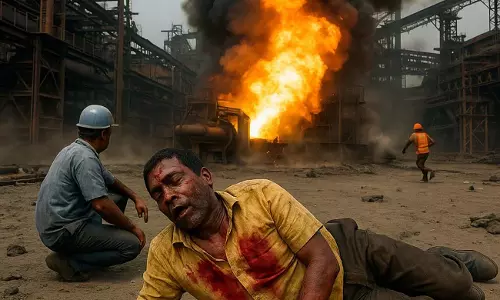 BSP में दर्दनाक हादसा, ठेका श्रमिक की भट्टी में गिरने से मौत
