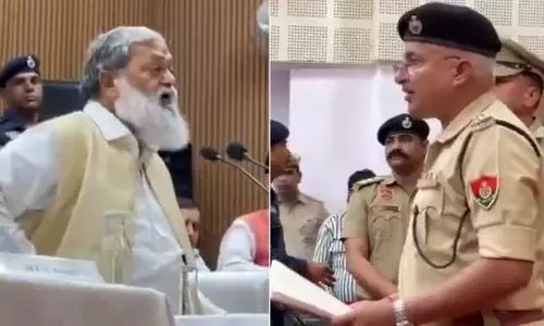 Haryana के मंत्री अनिल विज की कैथल में पुलिस वाले से तीखी बहस