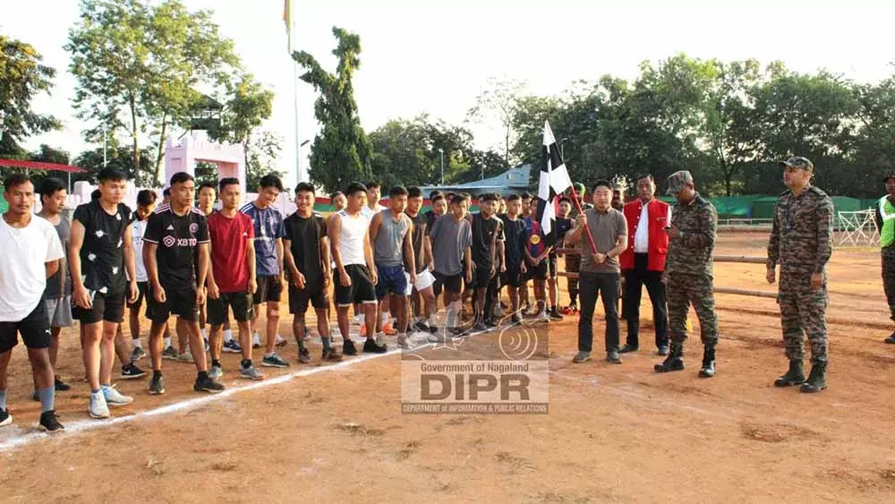 Nagaland के दीमापुर में पूर्वोत्तर के युवाओं के लिए प्रादेशिक सेना की मेगा रैली को हरी झंडी दिखाई गई