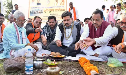उपमुख्यमंत्री विजय शर्मा ने किया 100 सीटर बालक छात्रावास निर्माण का भूमि पूजन