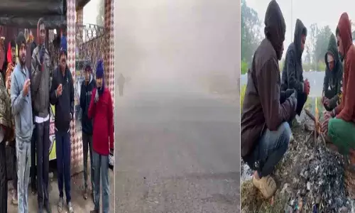 मोहना में कड़ाके की ठंड, घने कोहरे से जनजीवन और वाहनों की आवाजाही बाधित