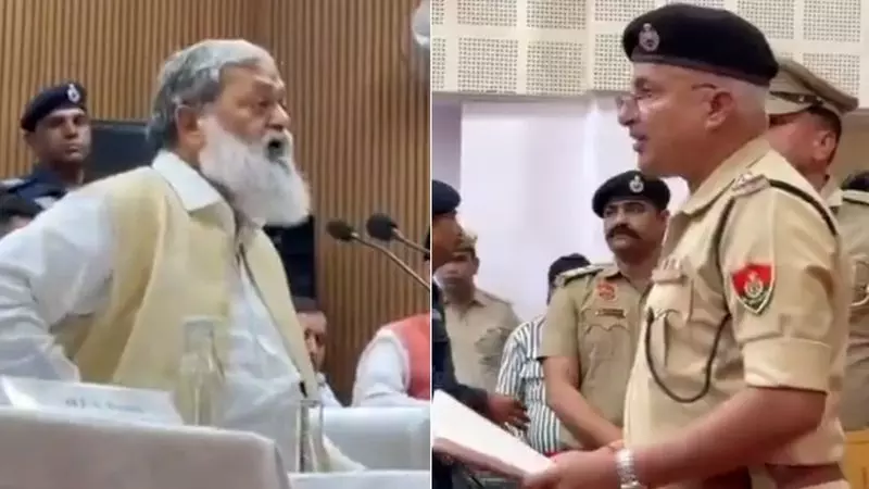 Haryana के मंत्री अनिल विज की कैथल में पुलिस वाले से तीखी बहस Haryana के मंत्री अनिल विज की कैथल में पुलिस वाले से तीखी बहस