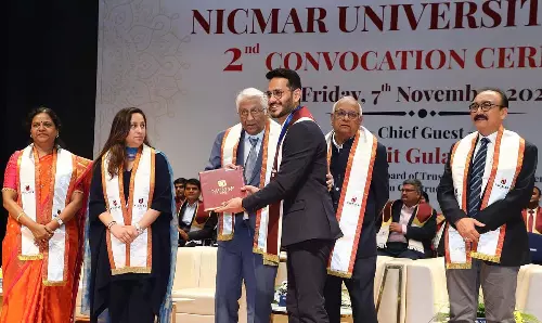 Pune : एनआईसीएमएआर विश्वविद्यालय में दूसरा भव्य दीक्षांत समारोह आयोजित Pune : एनआईसीएमएआर विश्वविद्यालय में दूसरा भव्य दीक्षांत समारोह आयोजित