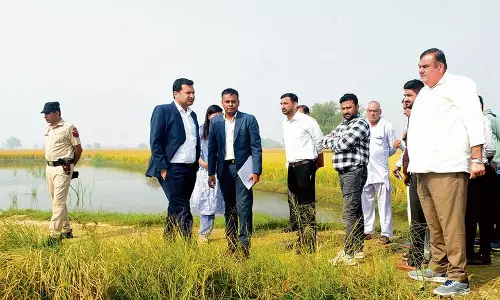 Haryana :  खेतों से पानी अभी तक नहीं निकलने से किसान चिंतित