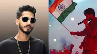 पाकिस्तानी रैपर Talha Anjum ने नेपाल में भारतीय झंडा लहराया, सोशल मीडिया पर बवाल पाकिस्तानी रैपर Talha Anjum ने नेपाल में भारतीय झंडा लहराया, सोशल मीडिया पर बवाल