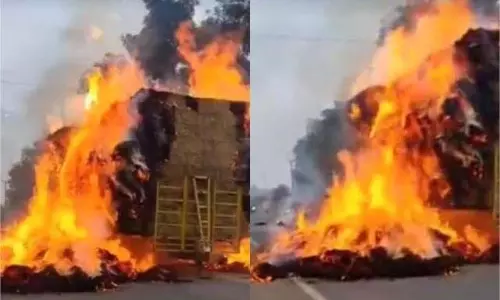 Haryana : धू-धूकर जली पराली से भरी ट्राली, मची अफरा-तफरी Haryana : धू-धूकर जली पराली से भरी ट्राली, मची अफरा-तफरी