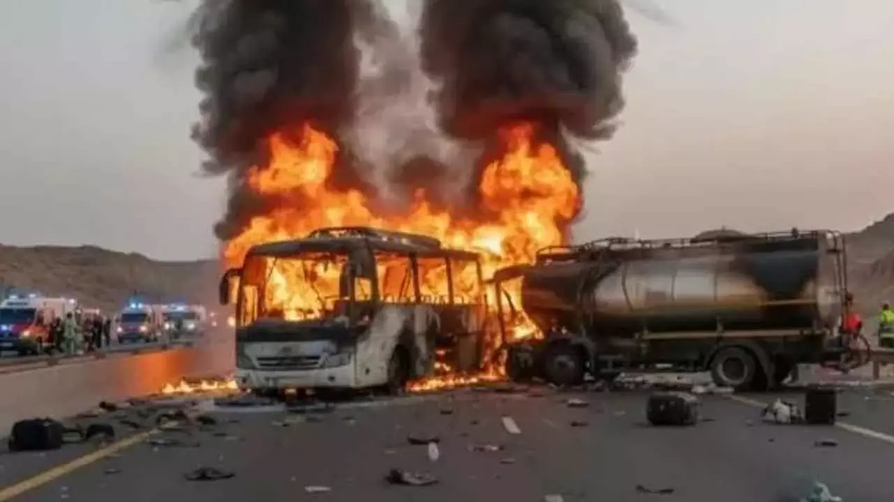 Telangana: सऊदी बस दुर्घटना में 45 हैदराबादियों की मौत