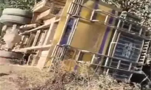 Himachal: सवारियों से भरी बस पलटी, यात्रियों में मची चीख-पुकार Himachal: सवारियों से भरी बस पलटी, यात्रियों में मची चीख-पुकार