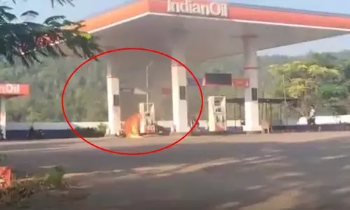 बाप रे! 11 लीटर पेट्रोल भरवाते ही बड़ा हादसा...डरवाना मंजर बाप रे! 11 लीटर पेट्रोल भरवाते ही बड़ा हादसा...डरवाना मंजर