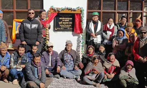 लाहौल-स्पीति विधायक ने किया स्कूल भवनों का उद्घाटन