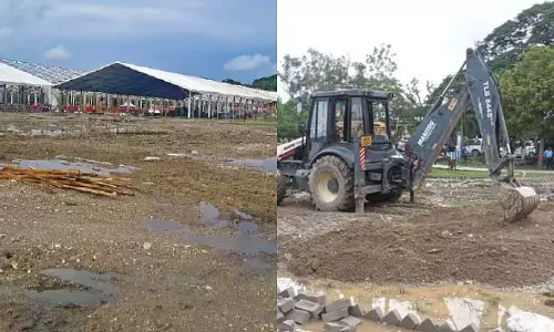 Parade Ground में कंक्रीट की बाड़ लगाने से राजनीतिक और नागरिक बहस छिड़ गई