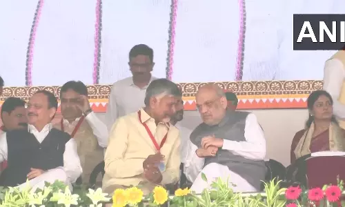 अमित शाह पटना के गांधी मैदान पहुंचे, थोड़ी देर में नीतीश लेंगे शपथ