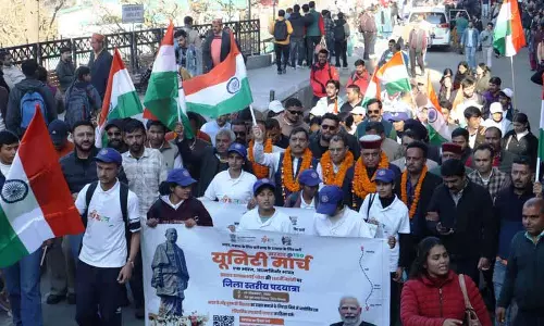 सरदार पटेल की 150वीं जयंती के मौके पर BJP ने शिमला में मार्च निकाला