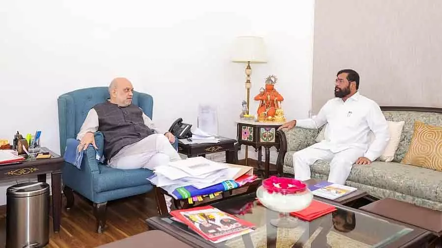 Eknath Shinde ने नई दिल्ली में अमित शाह से मुलाकात की Eknath Shinde ने नई दिल्ली में अमित शाह से मुलाकात की
