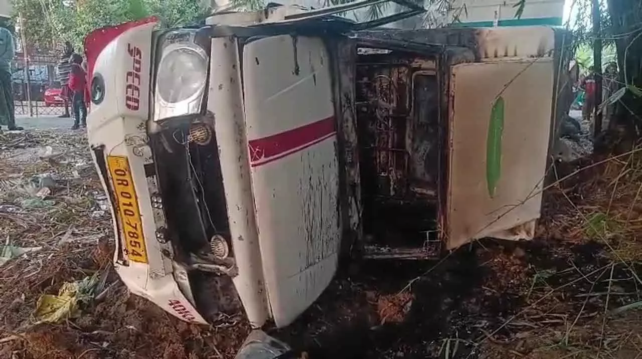 Odisha: भद्रक में अवैध मवेशी तस्करी के दौरान पिकअप वैन पलटी; 12 मवेशियों की मौत Odisha: भद्रक में अवैध मवेशी तस्करी के दौरान पिकअप वैन पलटी; 12 मवेशियों की मौत