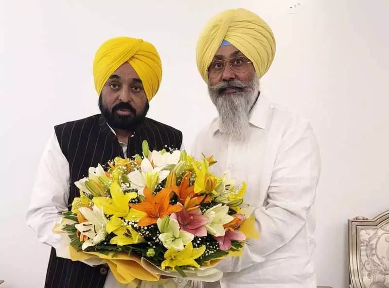 तरनतारन के नए चुने गए MLA हरमीत संधू ने शपथ ग्रहण से पहले CM मान से मुलाकात की तरनतारन के नए चुने गए MLA हरमीत संधू ने शपथ ग्रहण से पहले CM मान से मुलाकात की