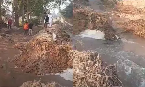 Haryana : खेड़ी माइनर नहर में दरार,10 एकड़ फसल जलमग्न Haryana : खेड़ी माइनर नहर में दरार,10 एकड़ फसल जलमग्न
