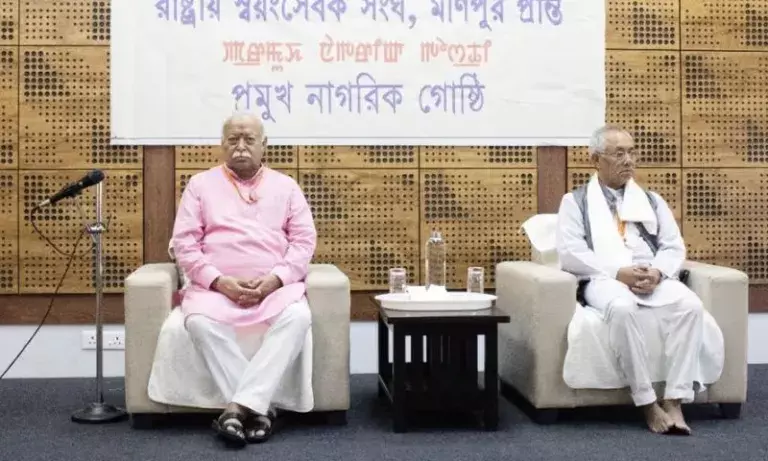 RSS प्रमुख मोहन भागवत ने मणिपुर में शांति के लिए धैर्य और सहयोग की अपील की