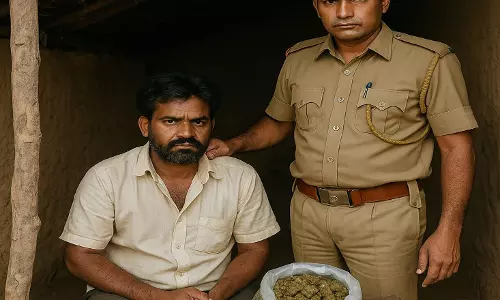 गांजा तस्करी करने वाले तस्कर को पुलिस ने किया गिरफ्तार