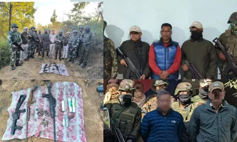 Manipur सुरक्षा बलों ने हथियारों का जखीरा पकड़ा, PLA और KCP-N के कैडर पकड़े
