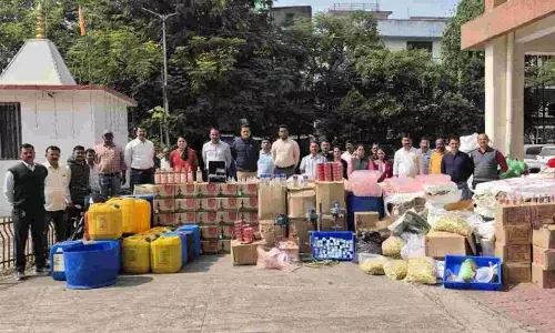 उप-राजधानी के व्यस्त इलाके में नकली विदेशी शराब की फैक्ट्री; राज्य Excise Department का छापा
