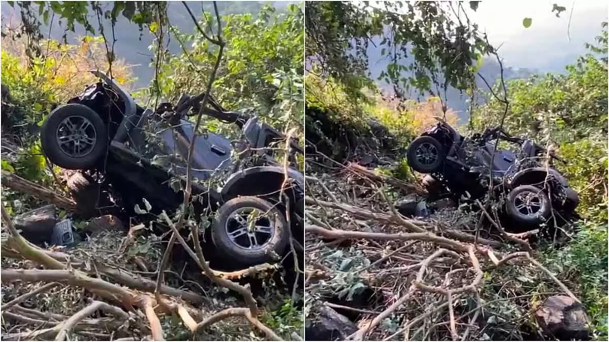 Maharashtra : देर रात ड्राइव के दौरान ताम्हिनी घाट में महिंद्रा थार के गहरी खाई में गिरने 6 की मौत Maharashtra : देर रात ड्राइव के दौरान ताम्हिनी घाट में महिंद्रा थार के गहरी खाई में गिरने 6 की मौत