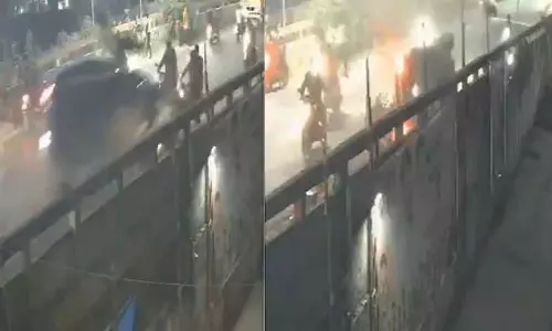 Thane : शिवसेना नेता के ड्राइवर को हार्ट अटैक, अंबरनाथ फ्लाईओवर पर कंट्रोल खोया; 4 की मौत, 4 घायल