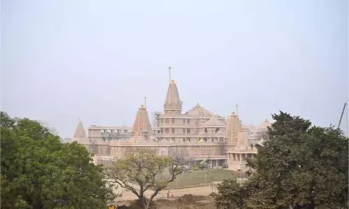 Ayodhya: राम मंदिर धर्म ध्वज नवग्रह पूजन के साथ शुरू हुआ राममंदिर ध्वजारोहण समारोह Ayodhya: राम मंदिर धर्म ध्वज नवग्रह पूजन के साथ शुरू हुआ राममंदिर ध्वजारोहण समारोह