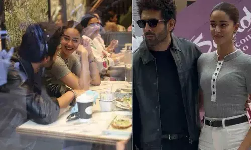 Kartik Aryan और अनन्या पांडे की कॉफी डेट की प्रमोशनल तस्वीरें वायरल Kartik Aryan और अनन्या पांडे की कॉफी डेट की प्रमोशनल तस्वीरें वायरल