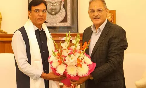 लद्दाख के एलजी कविंदर गुप्ता ने New Delhi में केंद्रीय मंत्री मनसुख मंडाविया से की मुलाकात