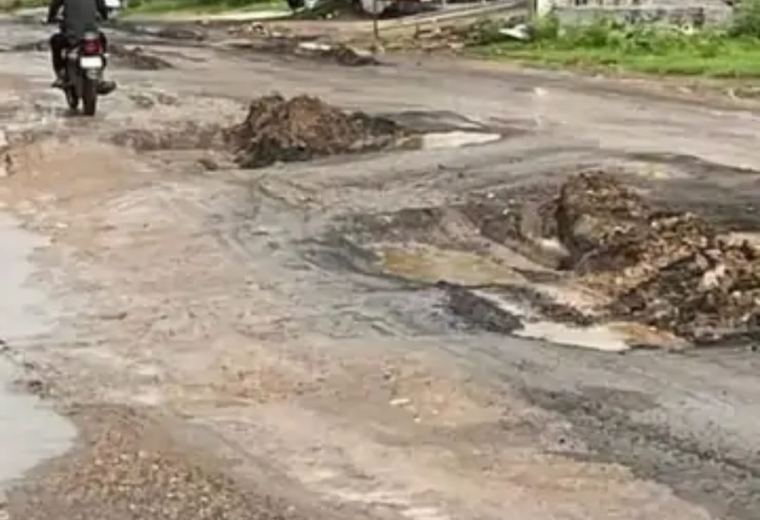 ग्रामीणों ने सड़क मरम्मत की मांग उठाई, वाहन चालक डामर से ज्यादा गड्ढों में जोखिम भरा सफर कर रहे