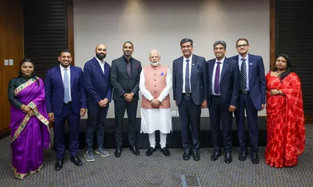 दक्षिण अफ्रीका में पीएम मोदी की भारतीय मूल के टेक उद्यमियों से मुलाकात, जुड़ाव और सहयोग पर जोर दक्षिण अफ्रीका में पीएम मोदी की भारतीय मूल के टेक उद्यमियों से मुलाकात, जुड़ाव और सहयोग पर जोर