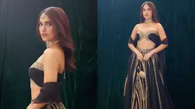 Bhumi Pednekar ग्लैमरस ब्लैक-गोल्ड लहंगे में ‘शादी सीज़न’ के लिए तैयार Bhumi Pednekar ग्लैमरस ब्लैक-गोल्ड लहंगे में ‘शादी सीज़न’ के लिए तैयार