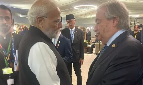 PM मोदी ने G20 समिट में UN चीफ से की महत्वपूर्ण और फलदायी वार्ता PM मोदी ने G20 समिट में UN चीफ से की महत्वपूर्ण और फलदायी वार्ता